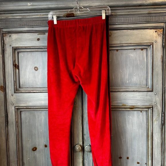 Aviator Nation Classic Velvet Sweatpants in Red Size M - Picture 14 of 15